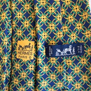 Hermès Equestrian Link silk necktie